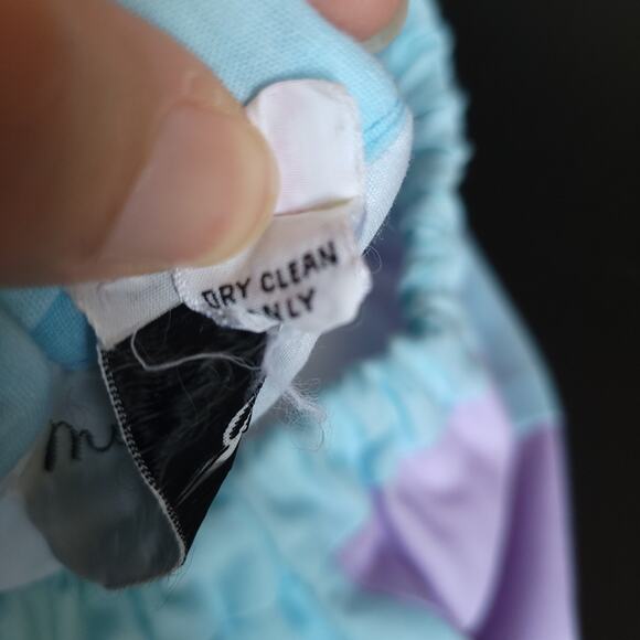 Vintage Midge Grant Patchwork Maxi Skirt Pastel Elastic Waist 60s 70s Women 8 - Picture 12 of 14